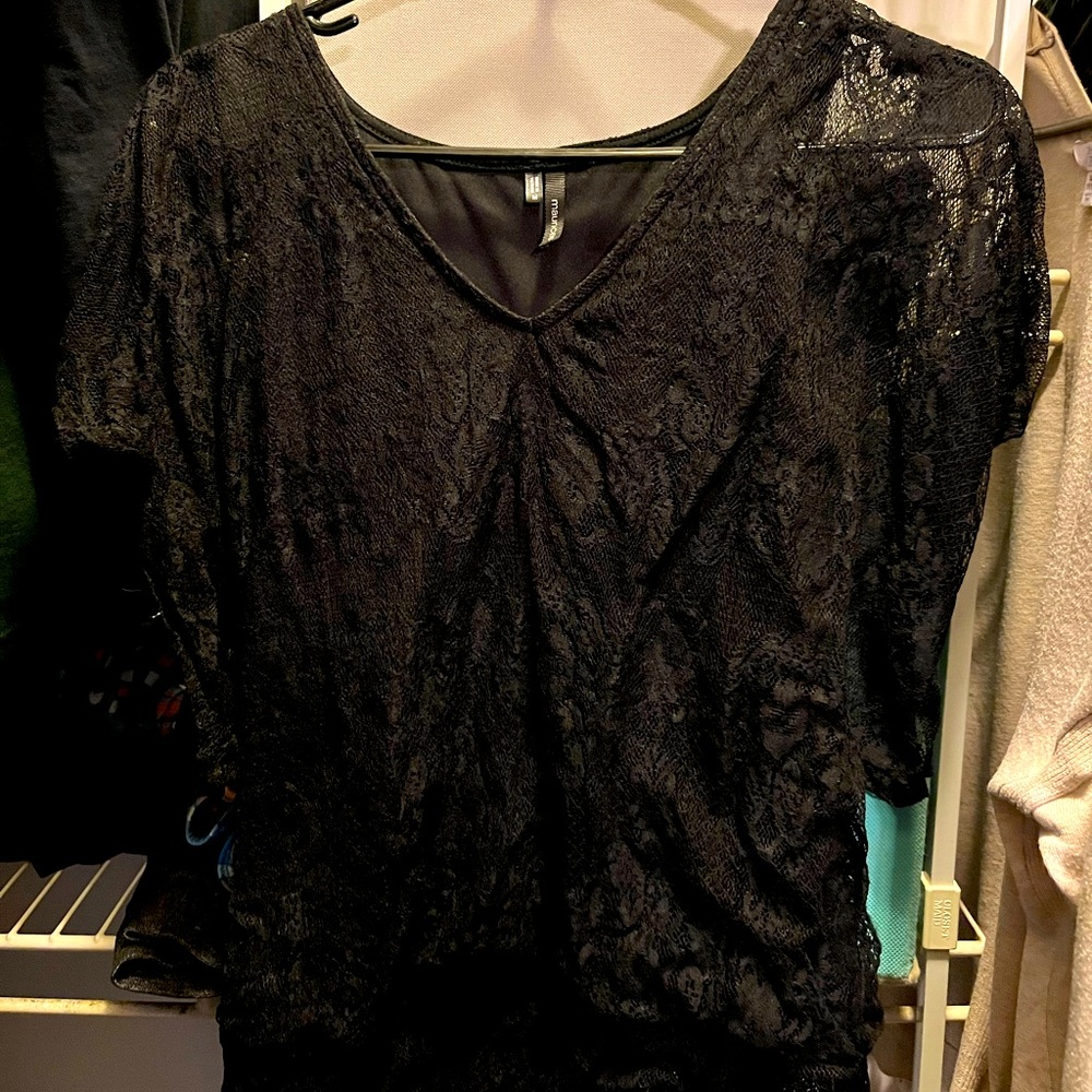 Maurices black lace top